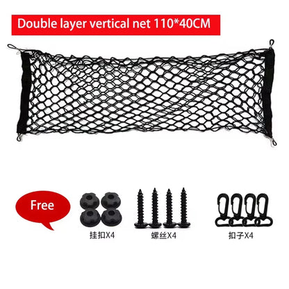 Car Trunk Cargo Net – Durable Nylon Elastic Mesh Storage Organizer for SUV Truck - ZOOMNSTORE
