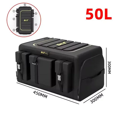 Car Trunk Organizer – 70L Foldable Storage Box With Lid | Durable Vehicle Storage Bin - ZOOMNSTORE