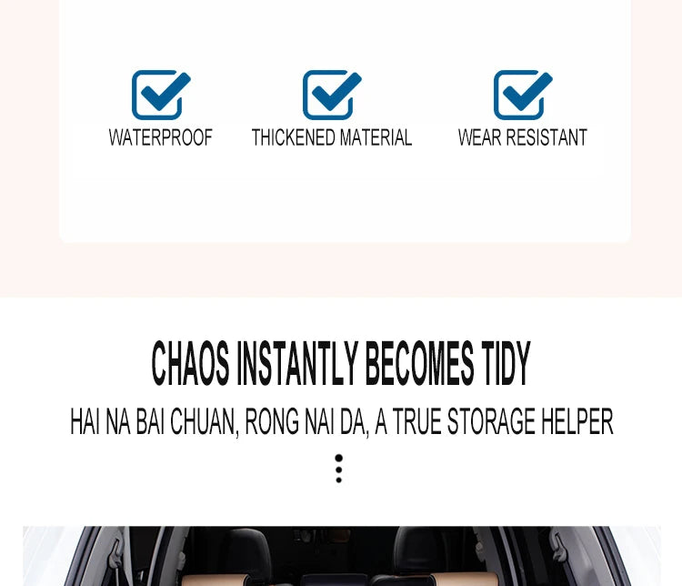 Car Trunk Organizer – Large Capacity Folding Auto Storage Box With PU Leather - ZOOMNSTORE