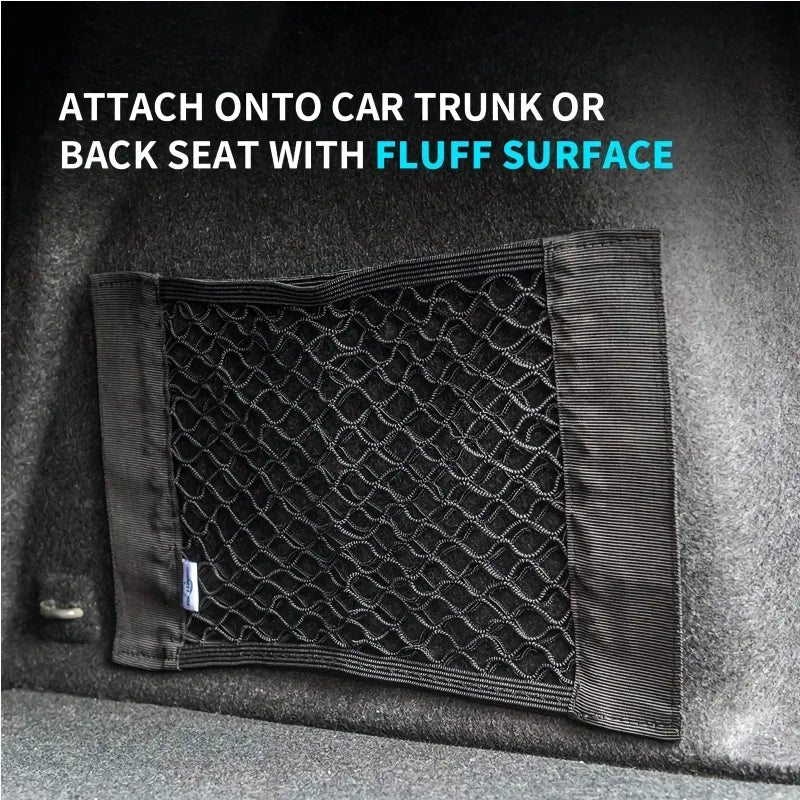 Car Trunk Organizer Net - Universal Elastic Storage Bag for Rear Seat & Cargo - ZOOMNSTORE