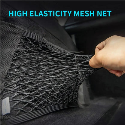 Car Trunk Organizer Net - Universal Elastic Storage Bag for Rear Seat & Cargo - ZOOMNSTORE