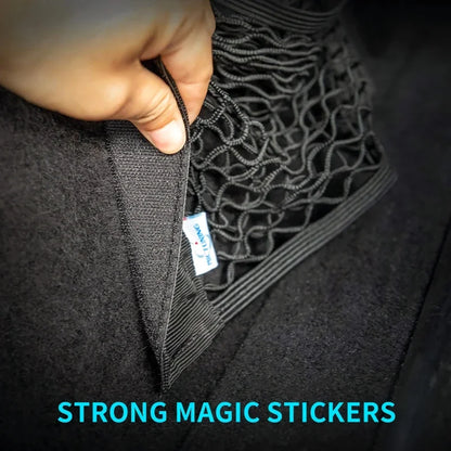 Car Trunk Organizer Net - Universal Elastic Storage Bag for Rear Seat & Cargo - ZOOMNSTORE