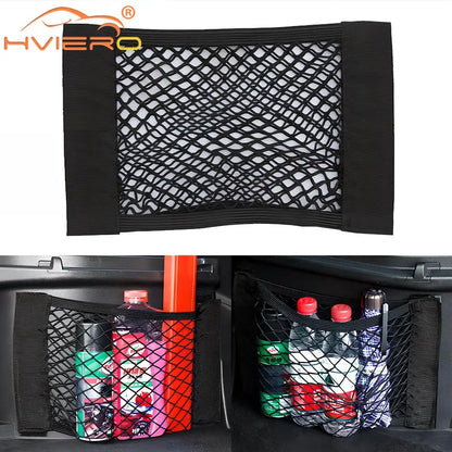 Car Trunk Organizer - Universal Elastic Mesh Storage Bag | Foldable Auto Accessories - ZOOMNSTORE