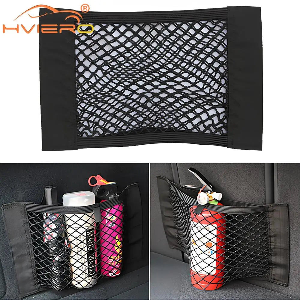 Car Trunk Organizer - Universal Elastic Mesh Storage Bag | Foldable Auto Accessories - ZOOMNSTORE