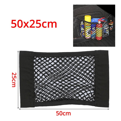 Car Trunk Organizer - Universal Elastic Mesh Storage Bag | Foldable Auto Accessories - ZOOMNSTORE