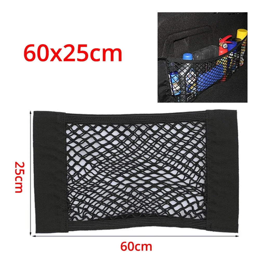 Car Trunk Organizer - Universal Elastic Mesh Storage Bag | Foldable Auto Accessories - ZOOMNSTORE