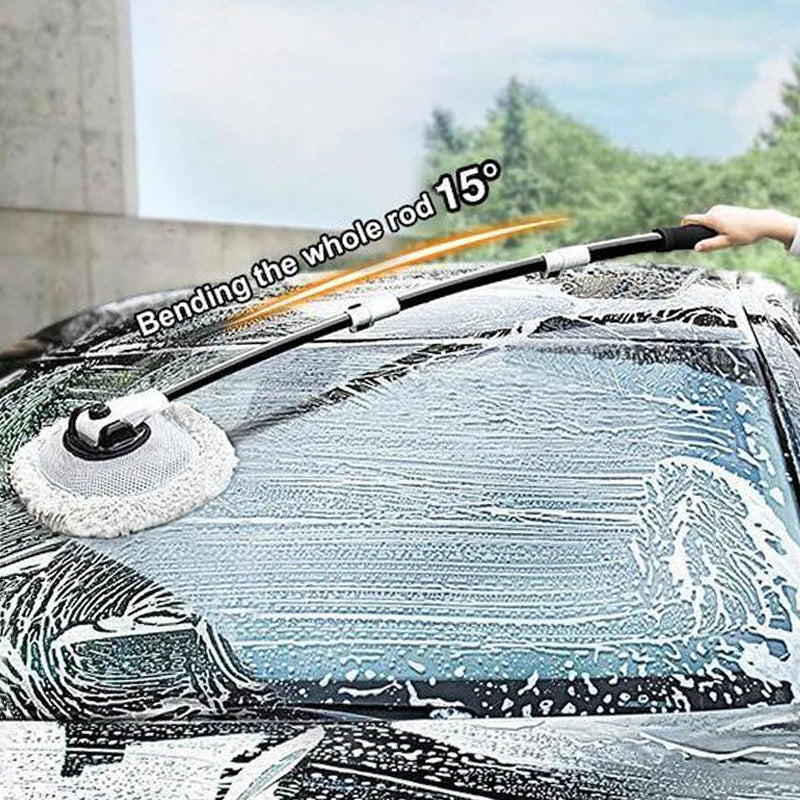 15 Bend Car Cleaning Brush - Telescoping Chenille Wash Mop - ZOOMNSTORE