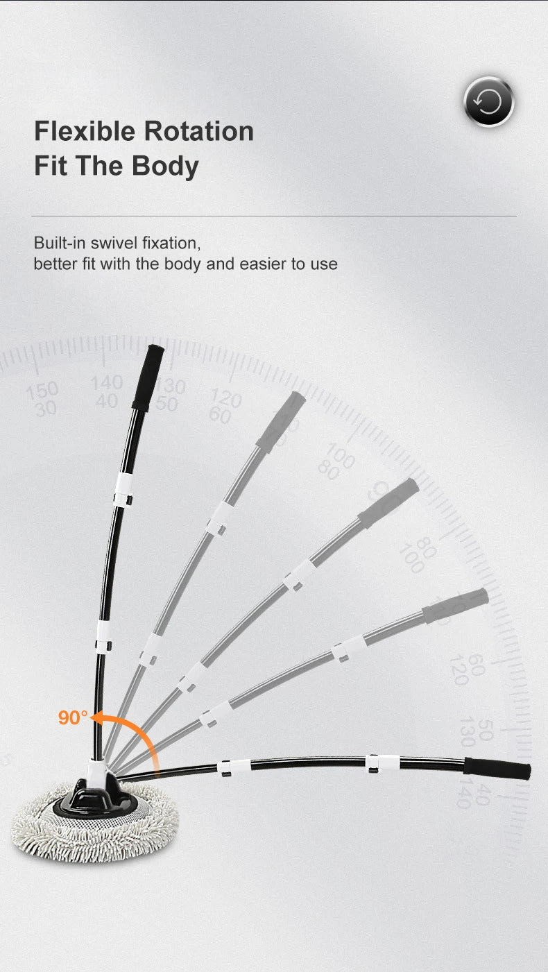 15 Bend Car Cleaning Brush - Telescoping Chenille Wash Mop - ZOOMNSTORE