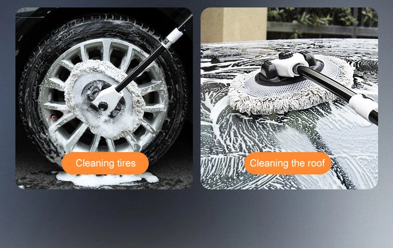 15 Bend Car Cleaning Brush - Telescoping Chenille Wash Mop - ZOOMNSTORE