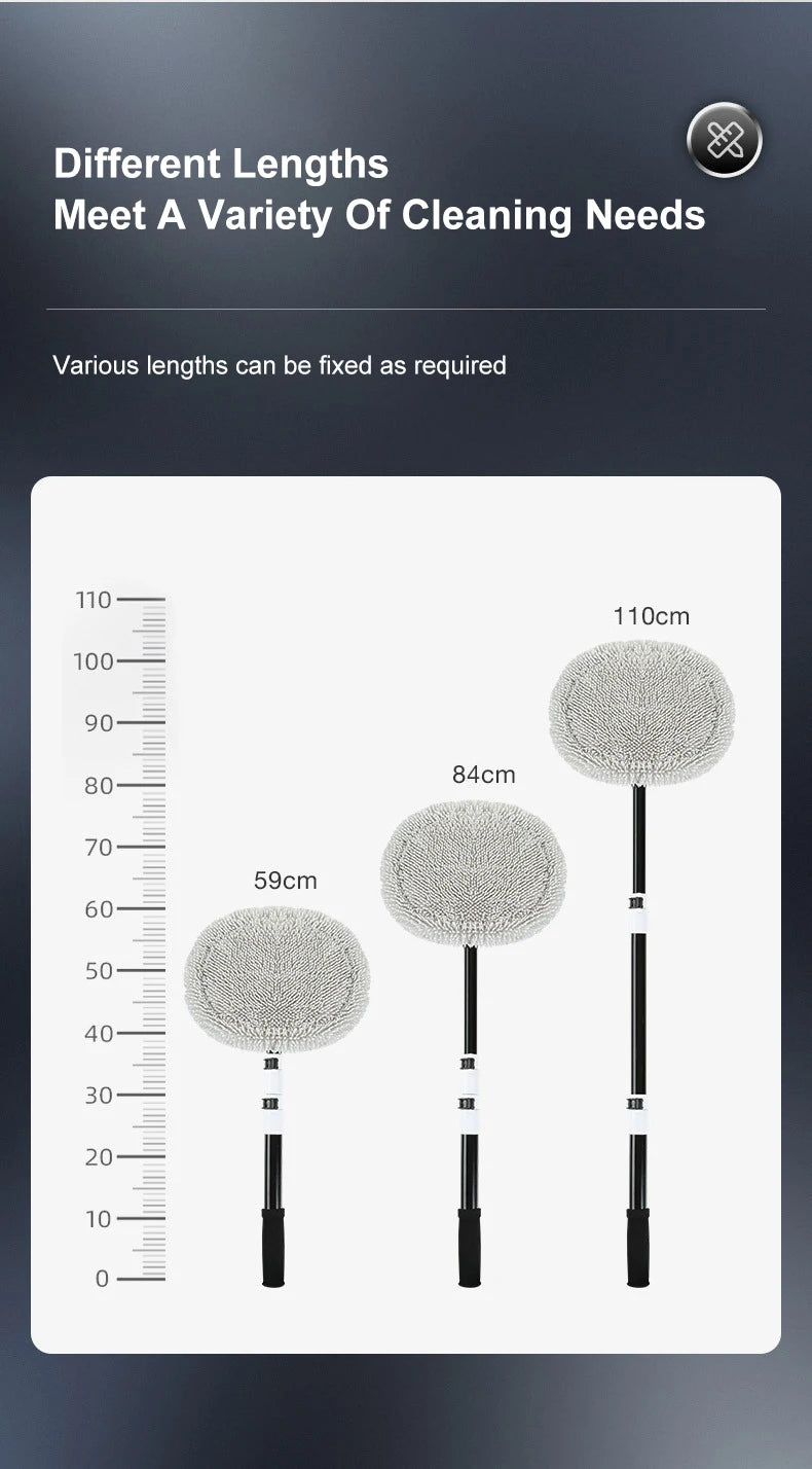 15 Bend Car Cleaning Brush - Telescoping Chenille Wash Mop - ZOOMNSTORE