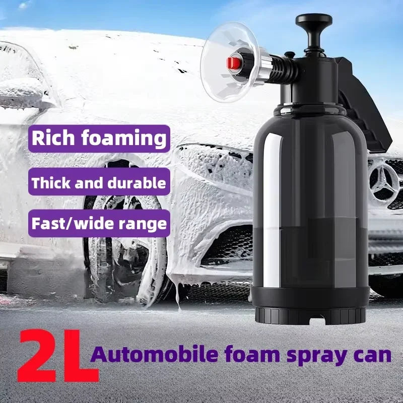 Car Wash Watering Can – Hand Pressed Foam Sprayer 2L Portable Spray Bottle - ZOOMNSTORE