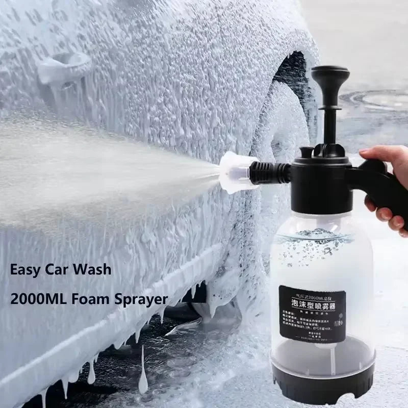 Car Wash Watering Can – Hand Pressed Foam Sprayer 2L Portable Spray Bottle - ZOOMNSTORE
