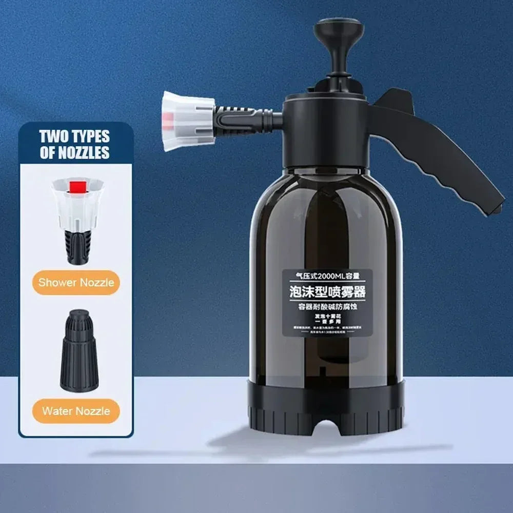 Car Wash Watering Can – Hand Pressed Foam Sprayer 2L Portable Spray Bottle - ZOOMNSTORE
