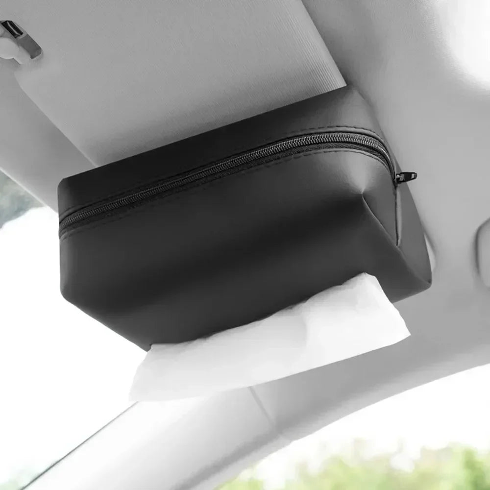 Car tissue box, sunshade seat backrest suspension tissue box, car armrest box, tissue storage box, car storage and organization - ZOOMNSTORE