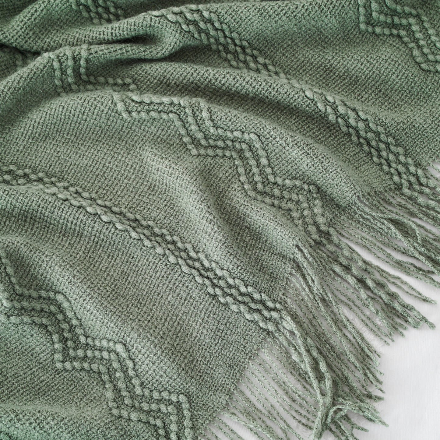 Caramel Knit Throw Blanket - Lightweight Plaid Blanket for Couch and Bed - ZOOMNSTORE