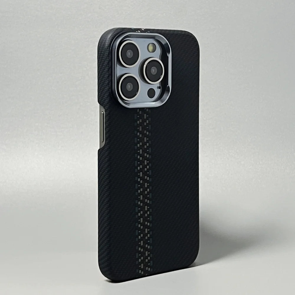 Carbon Fiber Phone Case | Ultra Thin iPhone Shockproof Case With Metal Lens Ring - ZOOMNSTORE
