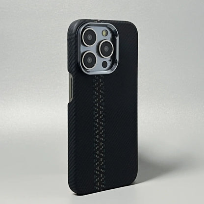 Carbon Fiber Phone Case | Ultra Thin iPhone Shockproof Case With Metal Lens Ring - ZOOMNSTORE