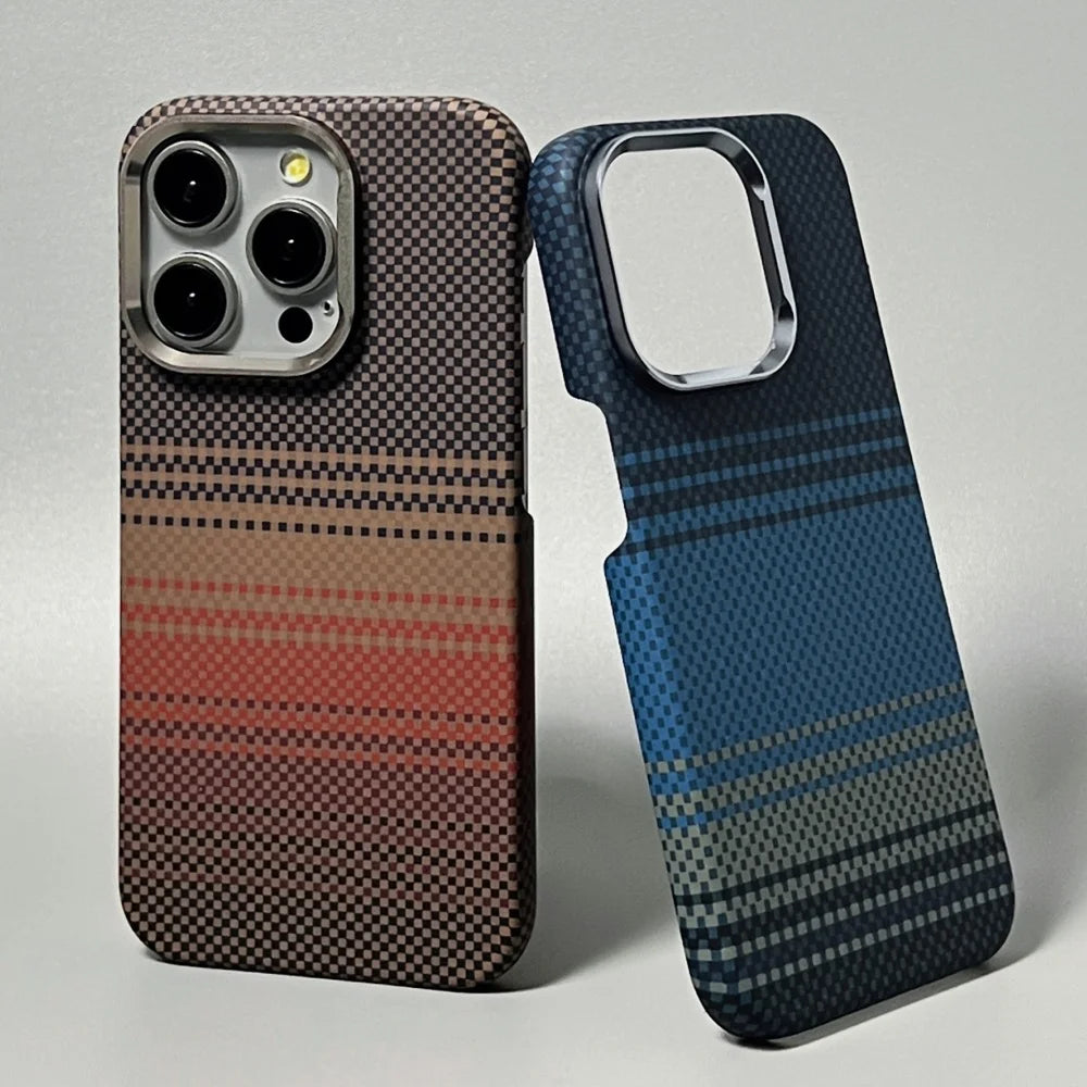 Carbon Fiber Phone Case | Ultra Thin iPhone Shockproof Case With Metal Lens Ring - ZOOMNSTORE