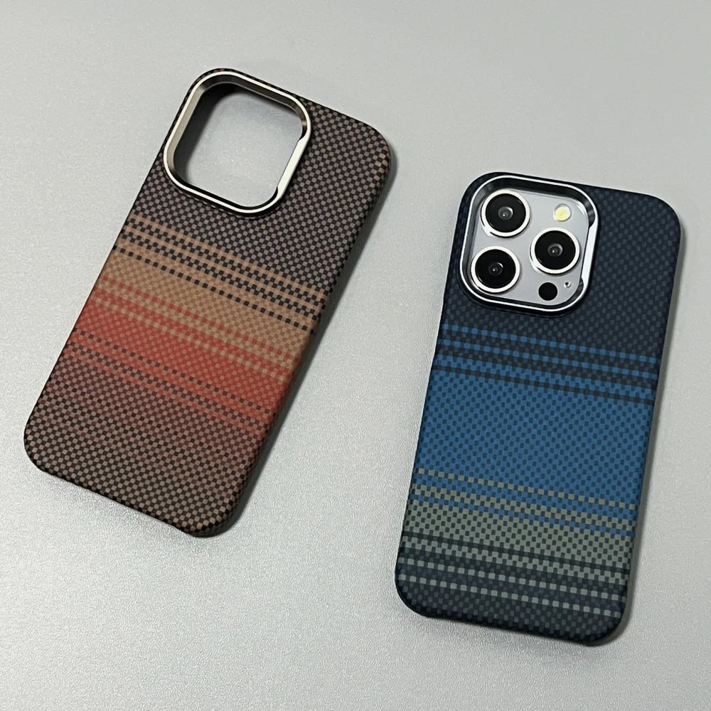 Carbon Fiber Phone Case | Ultra Thin iPhone Shockproof Case With Metal Lens Ring - ZOOMNSTORE