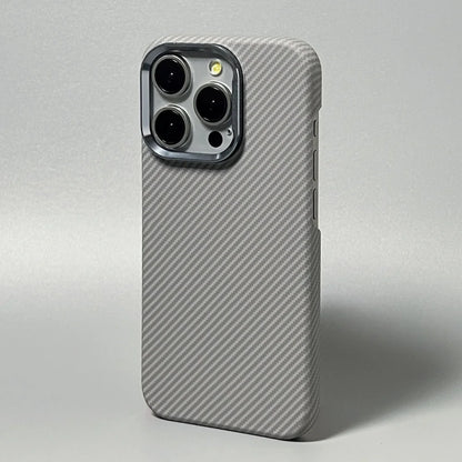Carbon Fiber Phone Case | Ultra Thin iPhone Shockproof Case With Metal Lens Ring - ZOOMNSTORE