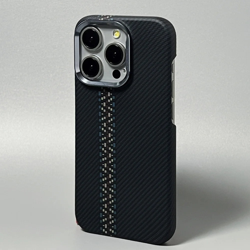 Carbon Fiber Phone Case | Ultra Thin iPhone Shockproof Case With Metal Lens Ring - ZOOMNSTORE