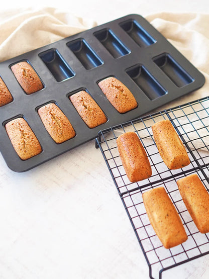 Carbon Steel Baking Pan – 8 Cavity Madeleine Cake Mold with Non-Stick Coating - ZOOMNSTORE