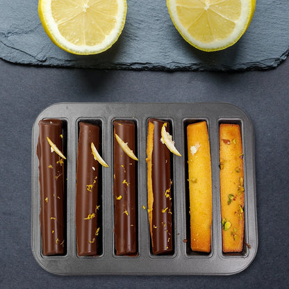 Carbon Steel Baking Pan – 8 Cavity Madeleine Cake Mold with Non-Stick Coating - ZOOMNSTORE