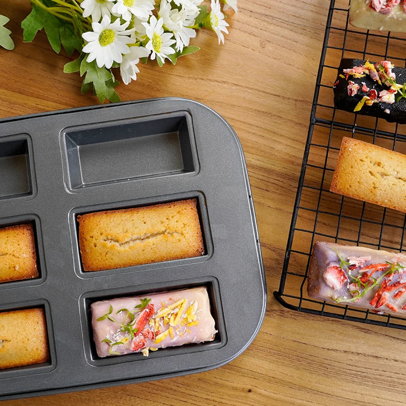 Carbon Steel Baking Pan – 8 Cavity Madeleine Cake Mold with Non-Stick Coating - ZOOMNSTORE