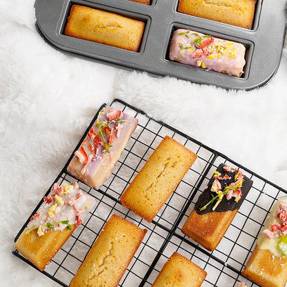 Carbon Steel Baking Pan – 8 Cavity Madeleine Cake Mold with Non-Stick Coating - ZOOMNSTORE