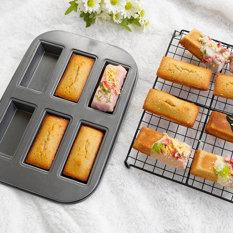 Carbon Steel Baking Pan – 8 Cavity Madeleine Cake Mold with Non-Stick Coating - ZOOMNSTORE