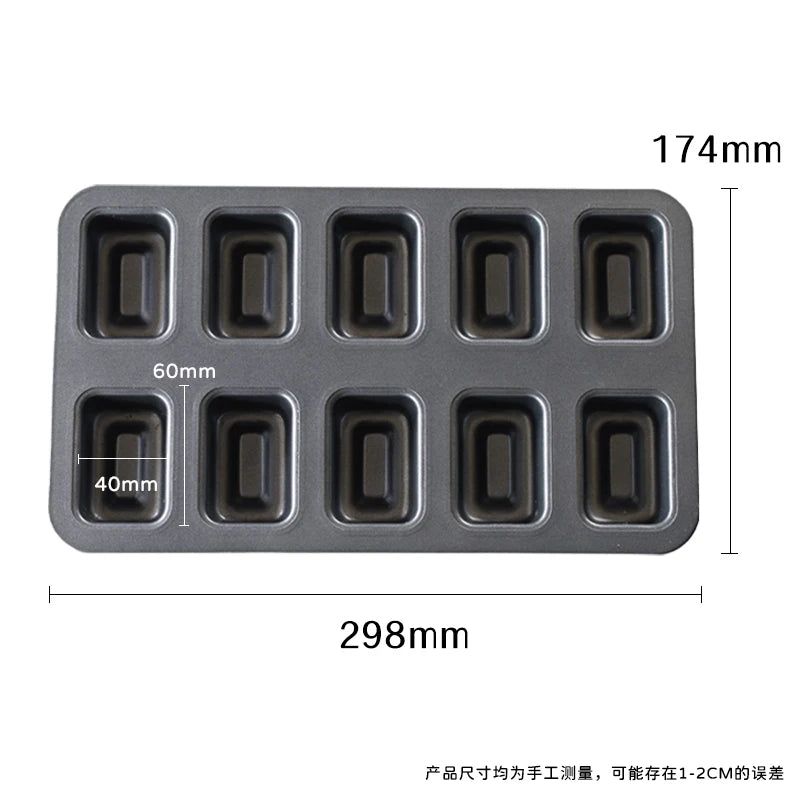 Carbon Steel Baking Pan – 8 Cavity Madeleine Cake Mold with Non-Stick Coating - ZOOMNSTORE