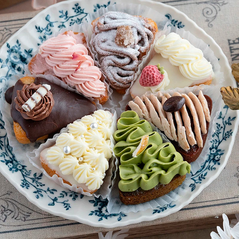 Carbon Steel Cake Pan - 6 Cavity Flower Muffin Mold Non Stick Durable Baking Tray - ZOOMNSTORE