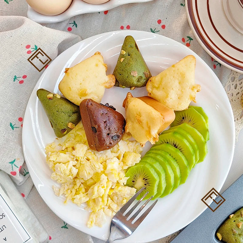 Carbon Steel Cake Pan - 6 Cavity Flower Muffin Mold Non Stick Durable Baking Tray - ZOOMNSTORE