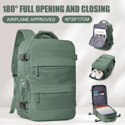 Travel Backpack - Waterproof Cabin Bag for Business  College Fits Ryanair Luggage 40x20x25 - ZOOMNSTORE