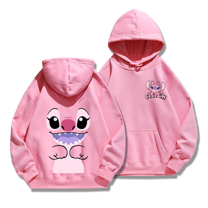 Cartoon Anime Hoodie - Loose Stitch Hoodie for Couples AutumnWinter Coat - ZOOMNSTORE