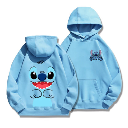 Cartoon Anime Hoodie - Loose Stitch Hoodie for Couples AutumnWinter Coat - ZOOMNSTORE