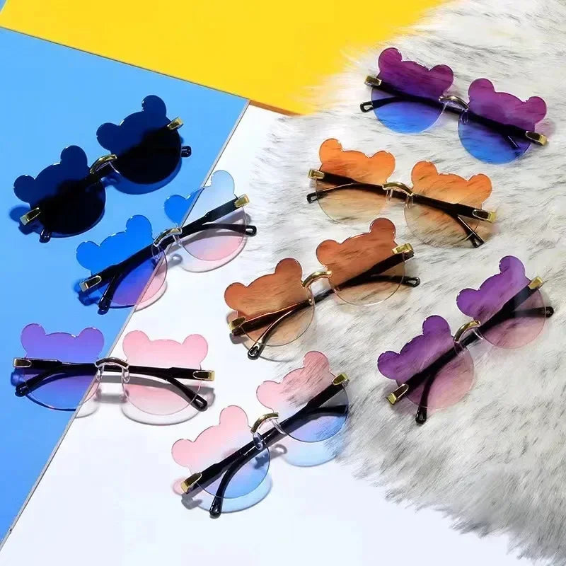 Cartoon Bear Rimless Sunglasses - UV400 Outdoor Kids Sunglasses for Boys  Girls - ZOOMNSTORE