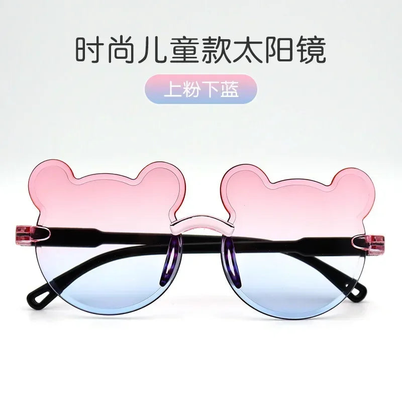 Cartoon Bear Rimless Sunglasses - UV400 Outdoor Kids Sunglasses for Boys  Girls - ZOOMNSTORE
