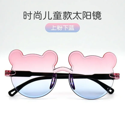 Cartoon Bear Rimless Sunglasses - UV400 Outdoor Kids Sunglasses for Boys  Girls - ZOOMNSTORE