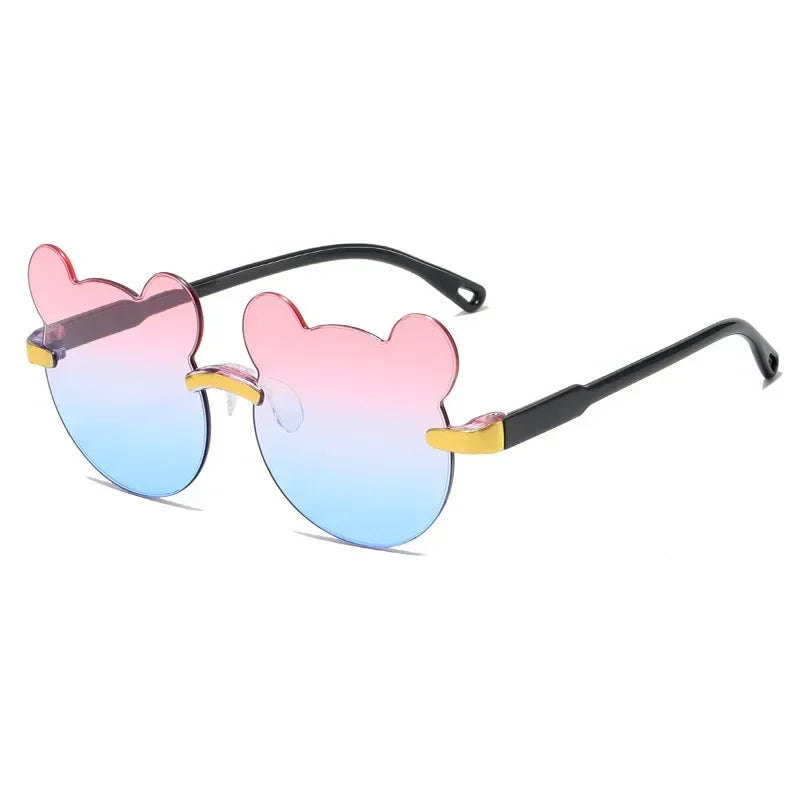 Cartoon Bear Rimless Sunglasses - UV400 Outdoor Kids Sunglasses for Boys  Girls - ZOOMNSTORE