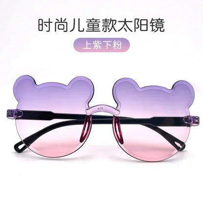 Cartoon Bear Rimless Sunglasses - UV400 Outdoor Kids Sunglasses for Boys  Girls - ZOOMNSTORE