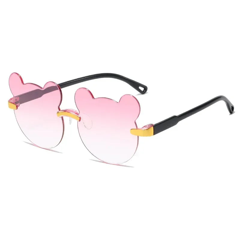 Cartoon Bear Rimless Sunglasses - UV400 Outdoor Kids Sunglasses for Boys  Girls - ZOOMNSTORE