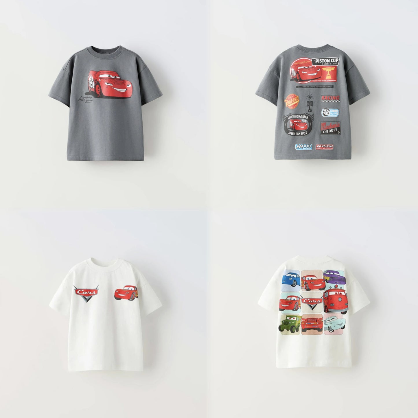 Cartoon Car Boys T-Shirt - Trendy Summer Short Sleeve Tee for Kids - ZOOMNSTORE