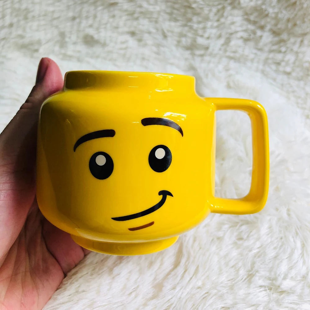 Cartoon Ceramic Mug - 250ML Porcelain Cup with Cute Impish Face Design - ZOOMNSTORE