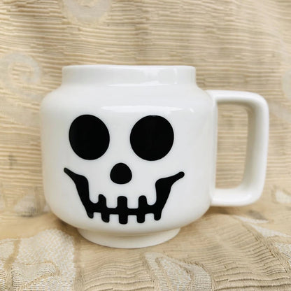 Cartoon Ceramic Mug - 250ML Porcelain Cup with Cute Impish Face Design - ZOOMNSTORE