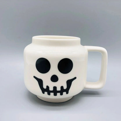 Cartoon Ceramic Mug - 250ML Porcelain Cup with Cute Impish Face Design - ZOOMNSTORE