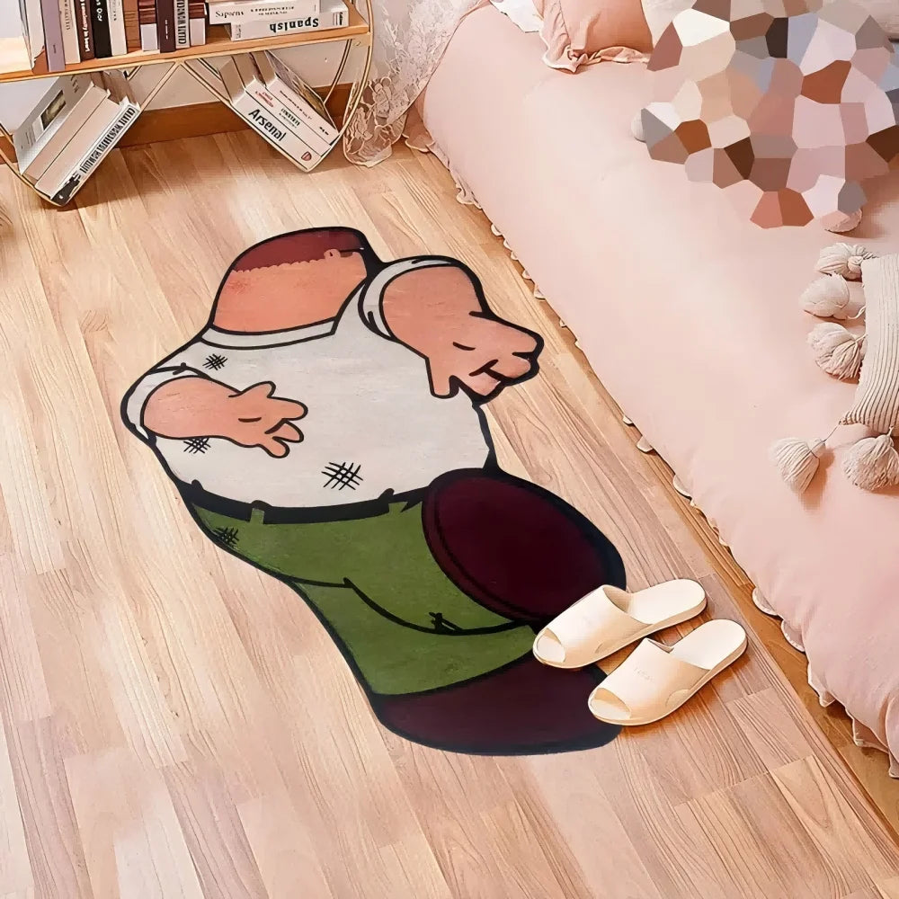 Cartoon Character Rug - Soft Waterproof Polyester Area Rug for Bedroom & Balcony - ZOOMNSTORE