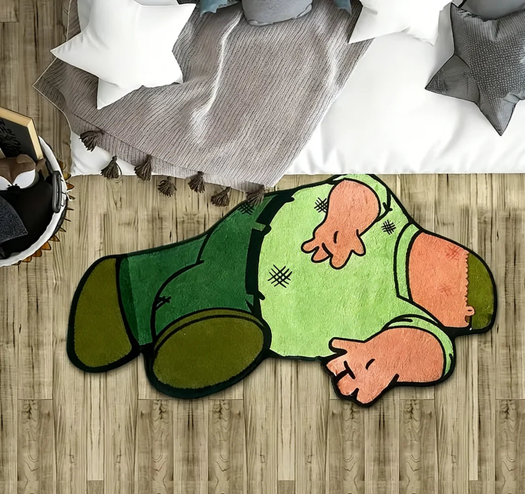 Cartoon Character Rug - Soft Waterproof Polyester Area Rug for Bedroom & Balcony - ZOOMNSTORE