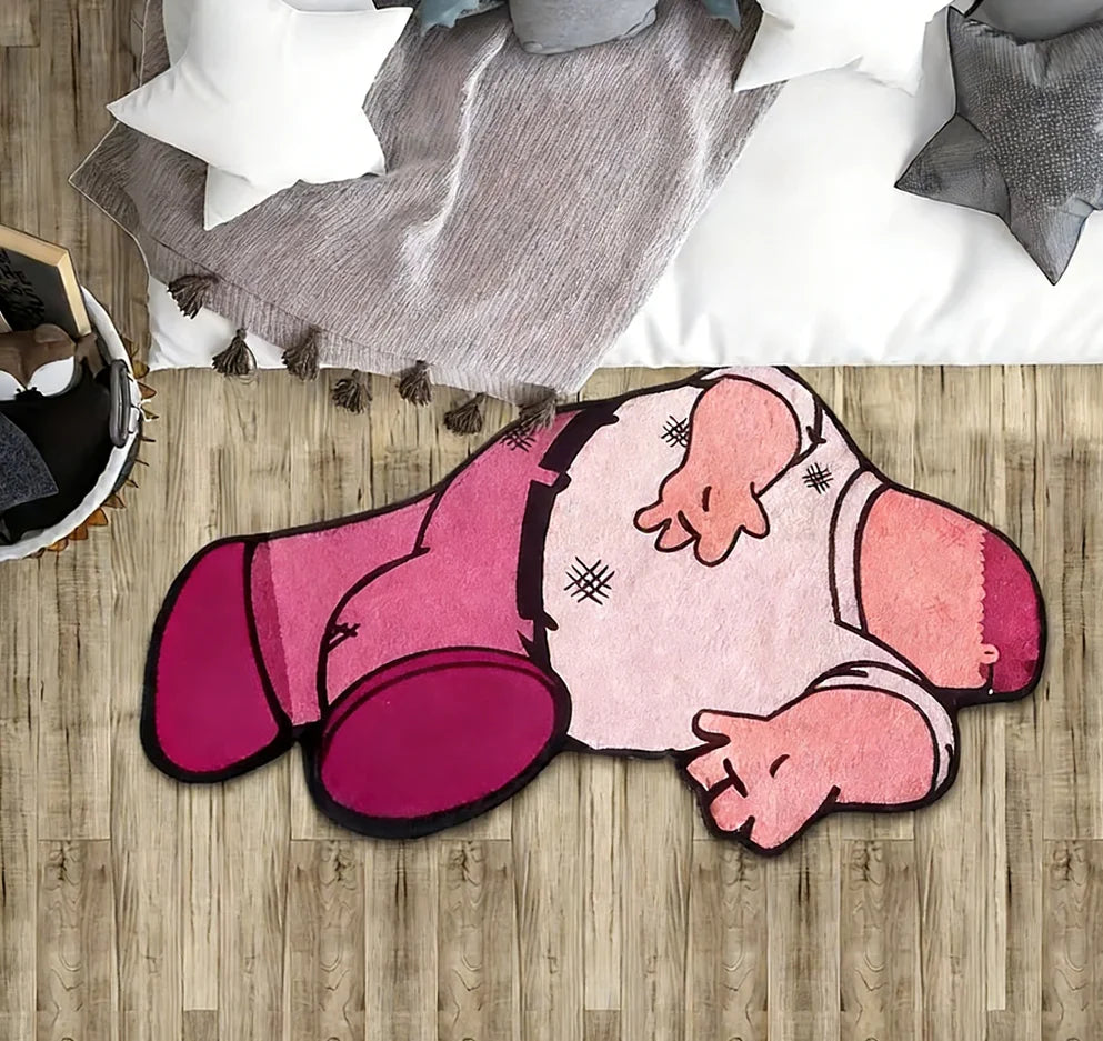 Cartoon Character Rug - Soft Waterproof Polyester Area Rug for Bedroom & Balcony - ZOOMNSTORE