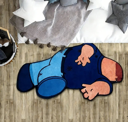 Cartoon Character Rug - Soft Waterproof Polyester Area Rug for Bedroom & Balcony - ZOOMNSTORE